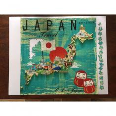 Quebra Cabeça Mapa Ilustrativo Japão 676 Pçs 78 X 78cm