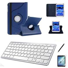 Kit Capa 360/Can/Pel/Teclado Branco Galaxy Tab A7 SMT500/T505 10,4" - Azul