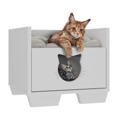 Cama Pet Para Gato Com 1 Gaveta Multimóveis Mp4127 Branca Branco