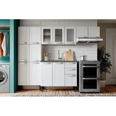 Cozinha Completa Múltipla 4 Peças (2 Armários + 1 Balcão + 1 Paneleiro) C4P78 Branco - Bertolini