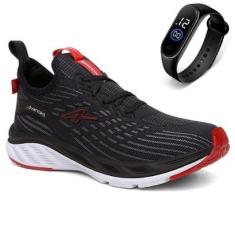 Tênis Masculino Cross Caminhada Academia Fitness + Relógio Esporte-Masculino