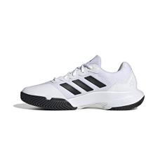 adidas Tênis masculino Gamecourt 2, Branco/preto/branco, 41
