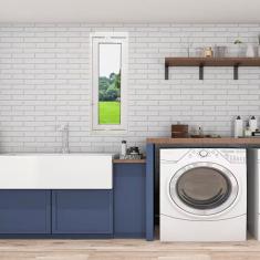 Janela Vitrô Capelinha de Alumínio Branco 120x50 cm Linha Veneza Branco