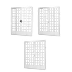 Kit com 3 Portas de Aço de Correr 215x200cm Minas Sul Mgm Branco