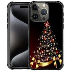 DAIZAG Capa compatível com iPhone 16 Pro Max, padrão natalino-019, quatro cantos com para-choque, capa de proteção antiarranhões à prova de choque para iPhone 16 Pro Max