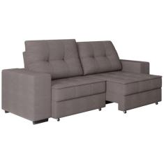 Sofá Retrátil Reclinável 4 Lugares Suede Moviment Artesano Linoforte, 