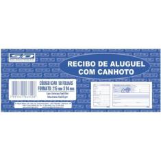 Recibo de Aluguel c/Canhoto 6340 50 Folhas - São Domingos