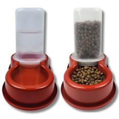 bebedouro e comedouro automatico  para pet cães cachorro gato 1,5l fle