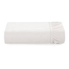 Lençol Solteiro c/ Elástico Tom 200 Fios 100% Algodão Karsten, Branco