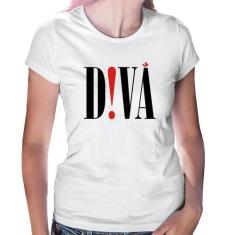 Baby Look Diva - Foca na Moda, Branco, G