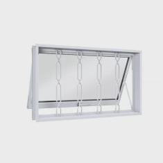 Janela de Aço Maxim-Ar 60x100cm com Grade Mosaico Facilita Lucasa