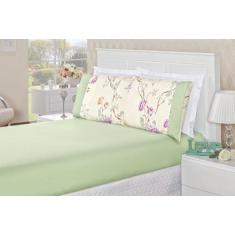 Jogo de Cama Naturale Casal Queen 03 peças 200 fios matelado estampado