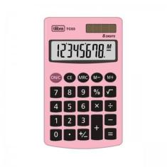 Calculadora De Bolso Tilibra Tc03 8 Dígitos - Rosa Claro