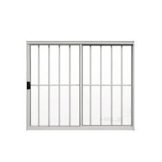 Janela 2 folhas com grade linha 18 modular aluminio branco - Prover Es