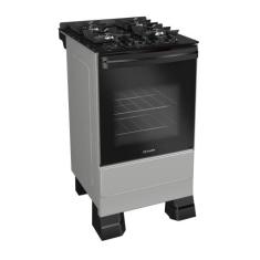 Fogão 4 Bocas Mueller MFV4BF Mesa de Vidro Titanio Bivolt