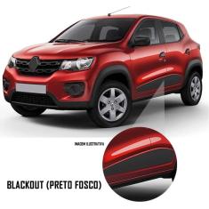 Adesivo Lateral Renault Kwid - Blackout (Preto Fosco)
