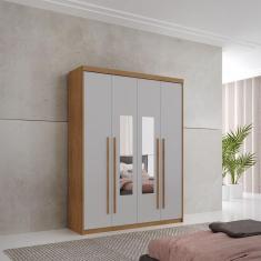 Guarda-roupa Veracruz 4 Portas com Espelho Naturalle