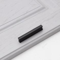 Armário de cozinha alças de armazenamento armário guarda-roupa cômodas cromo preto prata maçaneta da porta gaveta puxa botões ferragem, 201,64mm preto