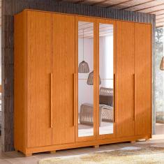 guarda-roupa casal com espelho fascínio 6 pt 6 gv cinamomo