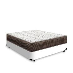 Cama Box + Colchão de Viúva Ortobom D45 Iso 150 128x188x53cm, Branco