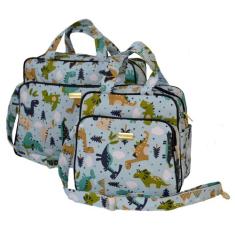 Kit Bolsa Maternidade Mala Bebê Enxoval Dinossauro 2 Peças - Rubi Baby
