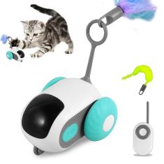 Brinquedo de Gato Felino Pet Carrinho Controle USB Bateria Recarregavel Interativo Entretenimento Diversao
