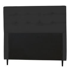 Cabeceira Solteiro 90cm Para Cama Box Luna Suede Preto - ds Móveis
