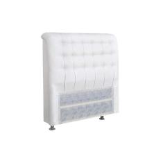 Cabeceira Cama Box Estofada Solteiro Dama Plus Courano Branco - Simbal