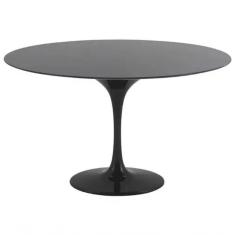 Mesa De Jantar Tulipa Redonda 120cm - Laqueada Preto