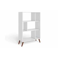 Estante De Livros Rt3015 C/ 6 Nichos Branco - Movelbento