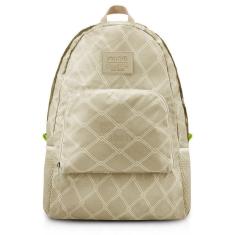 Mochila Dobrável Para Viagem Estampa Listrada Jacki Design Creme