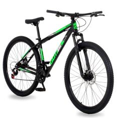 Bicicleta Aro 29 Gott 21 Marcha Câmbio Shimano Freio A Disco 17 Preto Verde