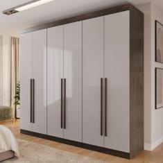 Guarda Roupa Casal 6 Portas 4 Gavetas Uberaba 100% MDF - Valverde Móve