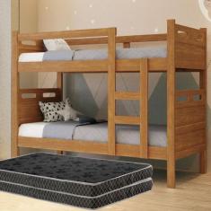 Beliche Solteiro Reforçada 100% MDF Completa com 2 Colchões - Poloshop