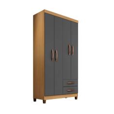 Guarda Roupa 4 Portas e 2 Gavetas Sem Espelho Manchester - ÉdeCasaMóveis
