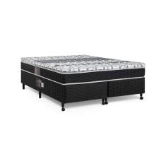 Cama Box Queen Castor Class Tecnopedic 158x198x52 + Box Castor, Cinza,