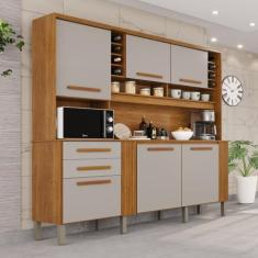 Armário de Cozinha 6 Portas 2 Gavetas Catar - Sallêto Móveis