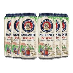 Cerveja Alemã Paulaner Weissbier Lata 500Ml  6 Latas 