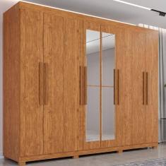 Guarda Roupa 8 Portas Com Espelho 4 Gavetas Milano Imop Móve Cinamomo