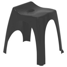 Banqueta enseada em polipropileno preto tramontina