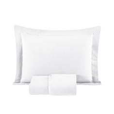 Jogo Lençol Solteiro 02 Peças Percal 300 Fios 100% Algodão Aba America