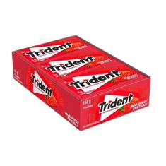Goma de Mascar Trident Morango 8g Display com 21 Unidades