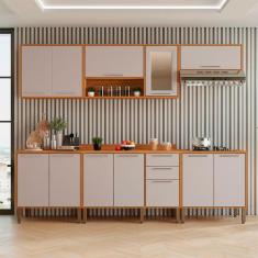 Cozinha Compacta para Cooktop 5 Bocas 5 Peças 12 Portas 2 Gavetas Pari