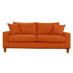 Sofá Living Istambul Em Material Sintético Essencial Estofados - Essen