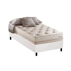 Cama Box Solteiro: Colchão Molas Herval Maxspring Scotland + Base Crc Courano White(88X188)