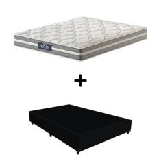 Cama Box Viúva + Colchão Mola Ensacada Probel Vegas Springs Comfort Pillow Euro Viúva (128x188x20cm)