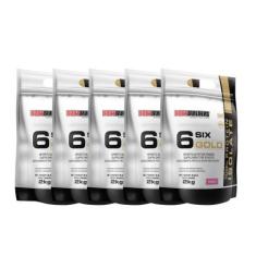 Kit 5X Whey Protein Isolado Six Gold 2Kg - Bodybuilders