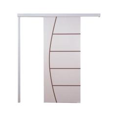 Porta De Correr Branco Prime Frisada F01 210x80 - Vanin