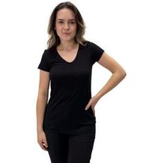 Blusa Malwee Manga Curta Feminina-Feminino