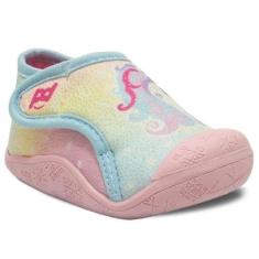 Tênis Bebê Calce Fácil Sapato Leve Macio Recém-nascido 11.17-Feminino